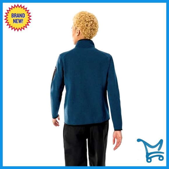 Recycled Fleece Cardigan, Hooded Zipper, Long Sleeve, Durable Midlayer - Picture 3 of 7